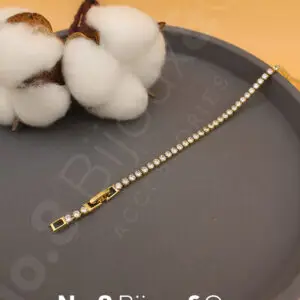 Xuping 14K Altın Rengi Su Yolu Zirkon Taşlı Bileklik (17+2,5 cm) - Görsel 2