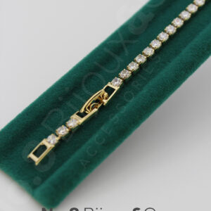 Xuping 14K Altın Rengi Su Yolu Zirkon Taşlı Bileklik (17+2,5 cm) - Görsel 5