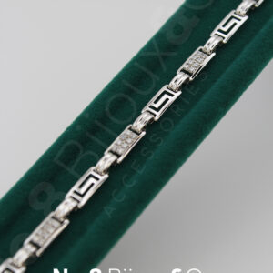 Xuping Beyaz Altın Görünümlü Geometrik Desenli Zirkon Taşlı Bileklik (18,5+1,5 Cm Ek Parçalı) - Görsel 3