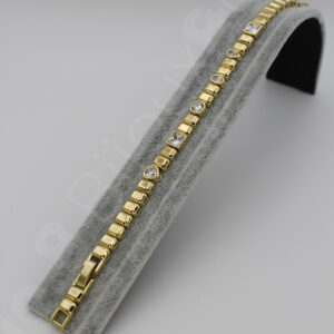 Xuping 14K Altın Görünümlü Çoklu Form Zirkon Taşlı Bileklik (17+2 Cm Ek Parçalı) - Görsel 3