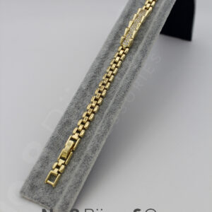 Xuping 14K Altın Görünümlü Özel Kesim Taşlı Şık Bileklik (17,5 + 2 cm Ek Parçalı) - Görsel 3