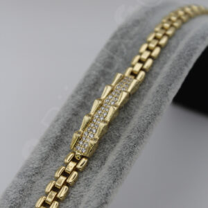 Xuping 14K Altın Görünümlü Özel Kesim Taşlı Şık Bileklik (17,5 + 2 cm Ek Parçalı) - Görsel 4