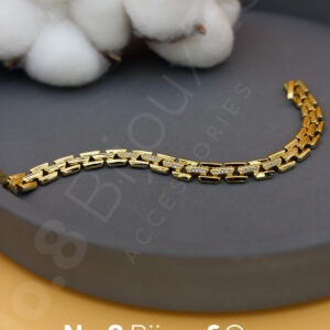 Xuping 14K Altın Görünümlü Dikdörtgen Halkalı Modern Bileklik (17,5 + 2 Cm Ek Parçalı) - Görsel 2