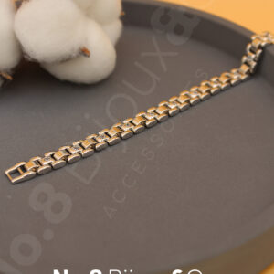 Xuping Beyaz Altın Görünümlü Aralıklı Taş Detaylı Modern Bileklik (18,5 Cm) - Görsel 2