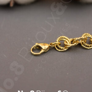 Xuping 14K Altın Görünümlü Çoklu Halkalı Şık Zincir Bileklik (18+3 Cm Ayarlanabilir) - Görsel 3